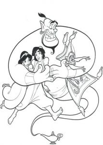 Tapis De Coloriage Doodle Magic Coloriages Aladdin De Walt Disney Aladdin Et Jasmine Sur Le Tapis De