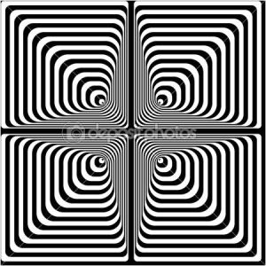 Vasarely Coloriage Vasarely Optical Effect — Stock Vector