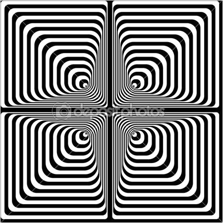 Vasarely Coloriage Vasarely Optical Effect — Stock Vector