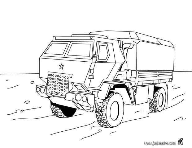 Coloriage 4×4 Militaire Coloriages De Véhicules Militaires Coloriages Coloriage  