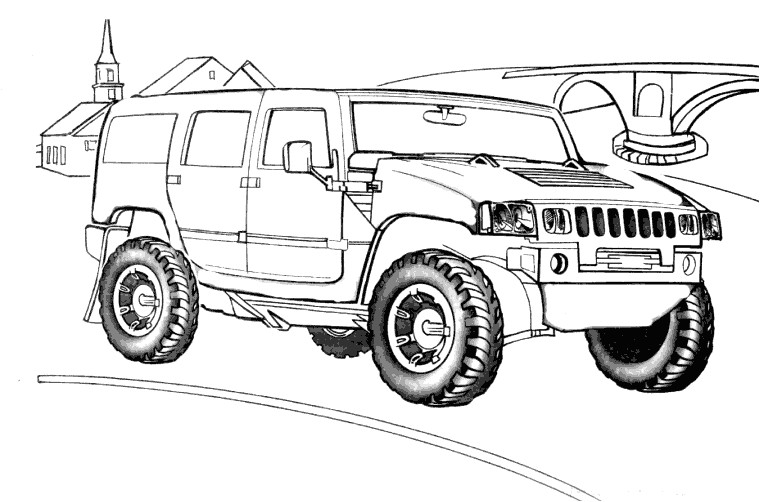 Coloriage 4×4 Militaire Dessins Gratuits   Colorier Coloriage Voiture   Imprimer