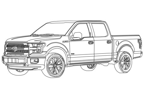 Coloriage 4x4 Pick Up Coloriage Pick Up ford F150