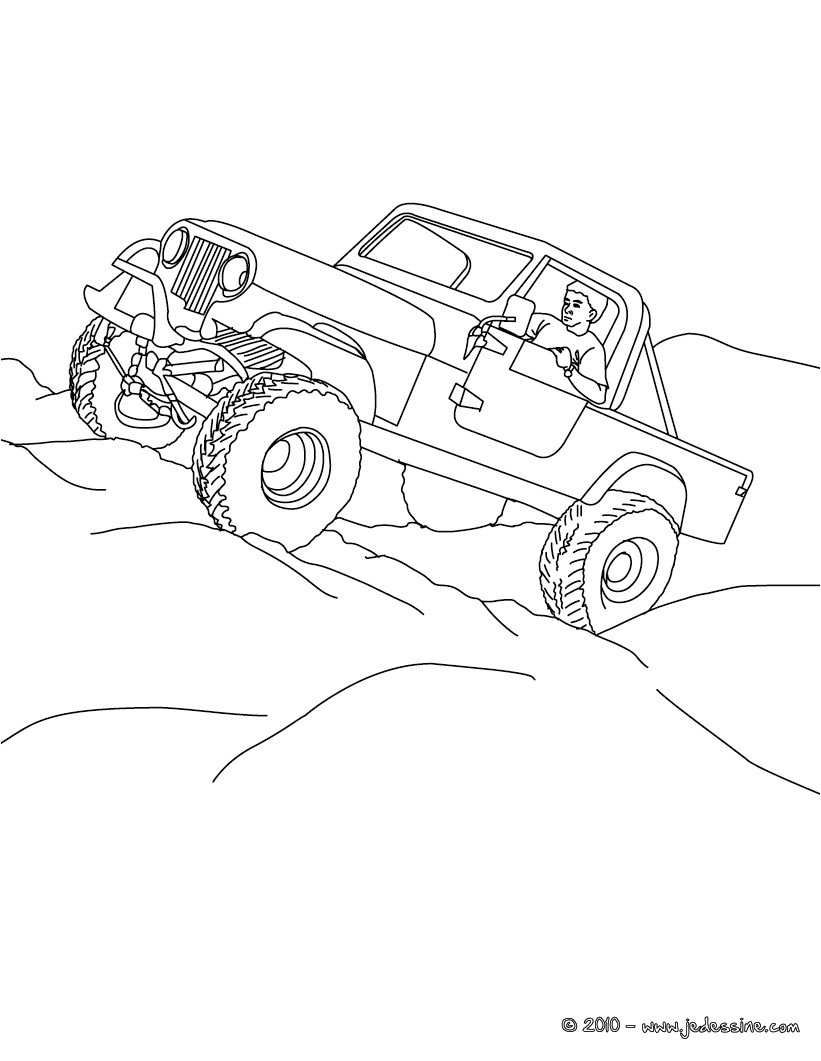 Coloriage 4×4 Pick Up Coloriages Pick Up Remorque   Colorier Fr Hellokids