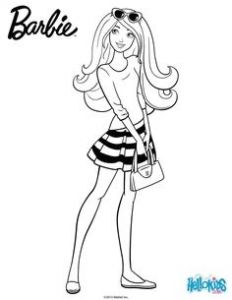 Coloriage à Imprimer Barbie top Model Pretty