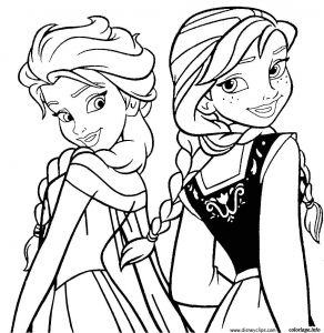 Coloriage à Imprimer Gratuit Disney Reine Des Neiges Coloriage Elsa Et Anna Reine Des Neiges Dessin   Imprimer