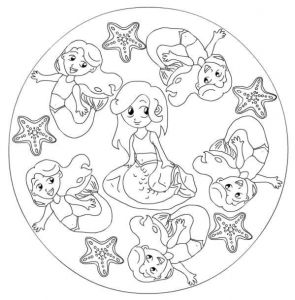 Coloriage A Imprimer Gratuit La Petite Sirène Dessins Gratuits Colorier Coloriage Mandalas Imprimer