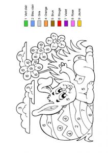 Coloriage Avec Numero Maternelle Coloriage Magique Le Lapin De P¢ques Se Repose