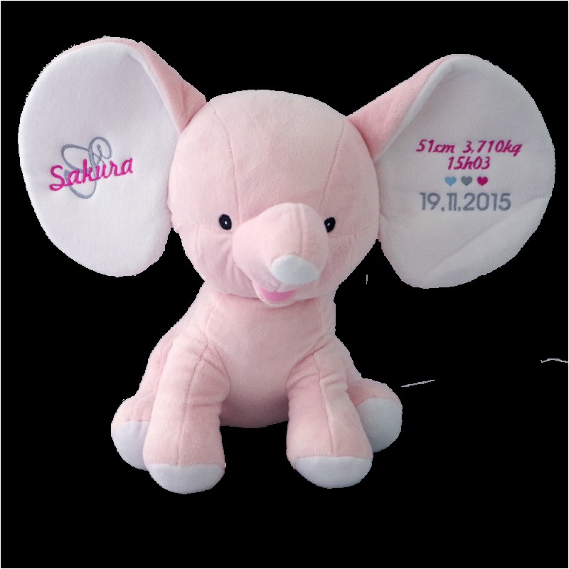 Coloriage Bébé Flamant Rose Peluche Elephant Rose Clair 30cm Personnalisé Ourson C¢lin