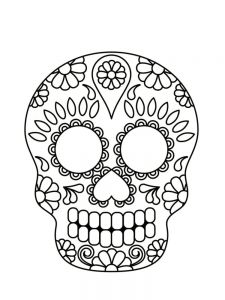 Coloriage Boucle D or à Imprimer Coloriage Tªte De Mort Mexicaine 20 Dessins   Imprimer