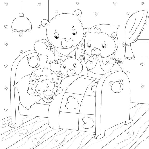 Coloriage Boucle D or Et Les 3 Ours Bricolage Ours Pour Fen Tre Boucle D or