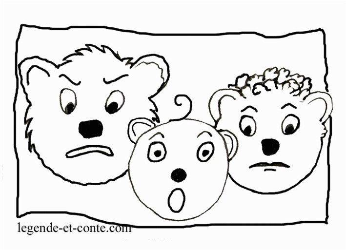 Coloriage Boucle D or Et Les Trois Ours à Imprimer Coloriage 3 Ours