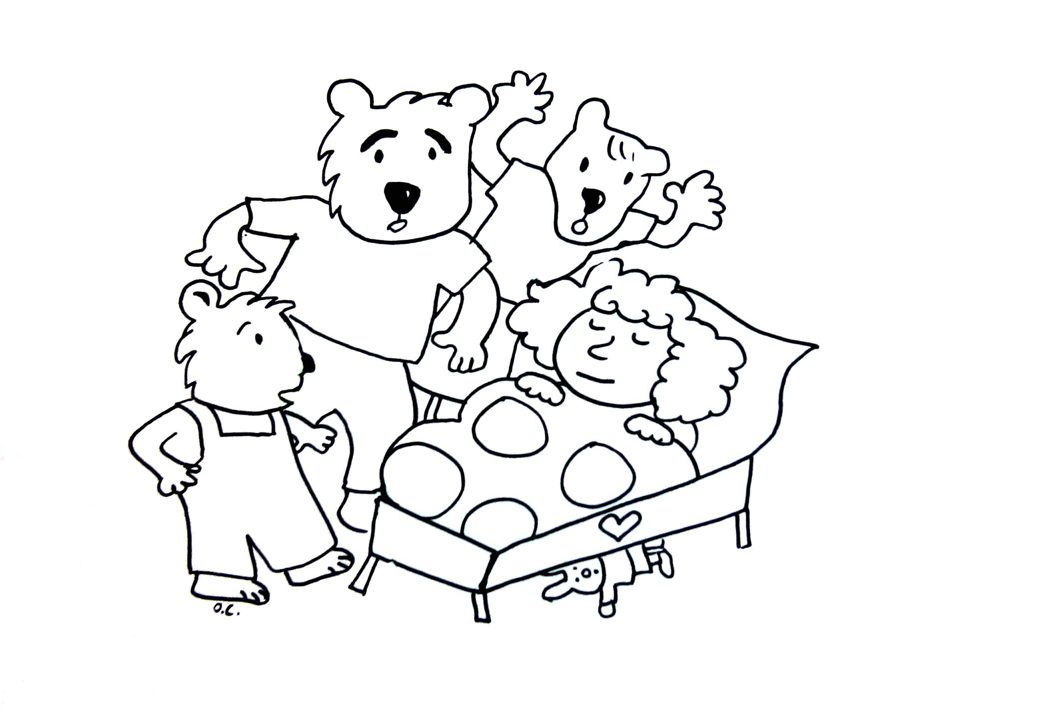 Coloriage Boucle D or Maternelle Coloriage Boucle D or Et Les 3 Ours