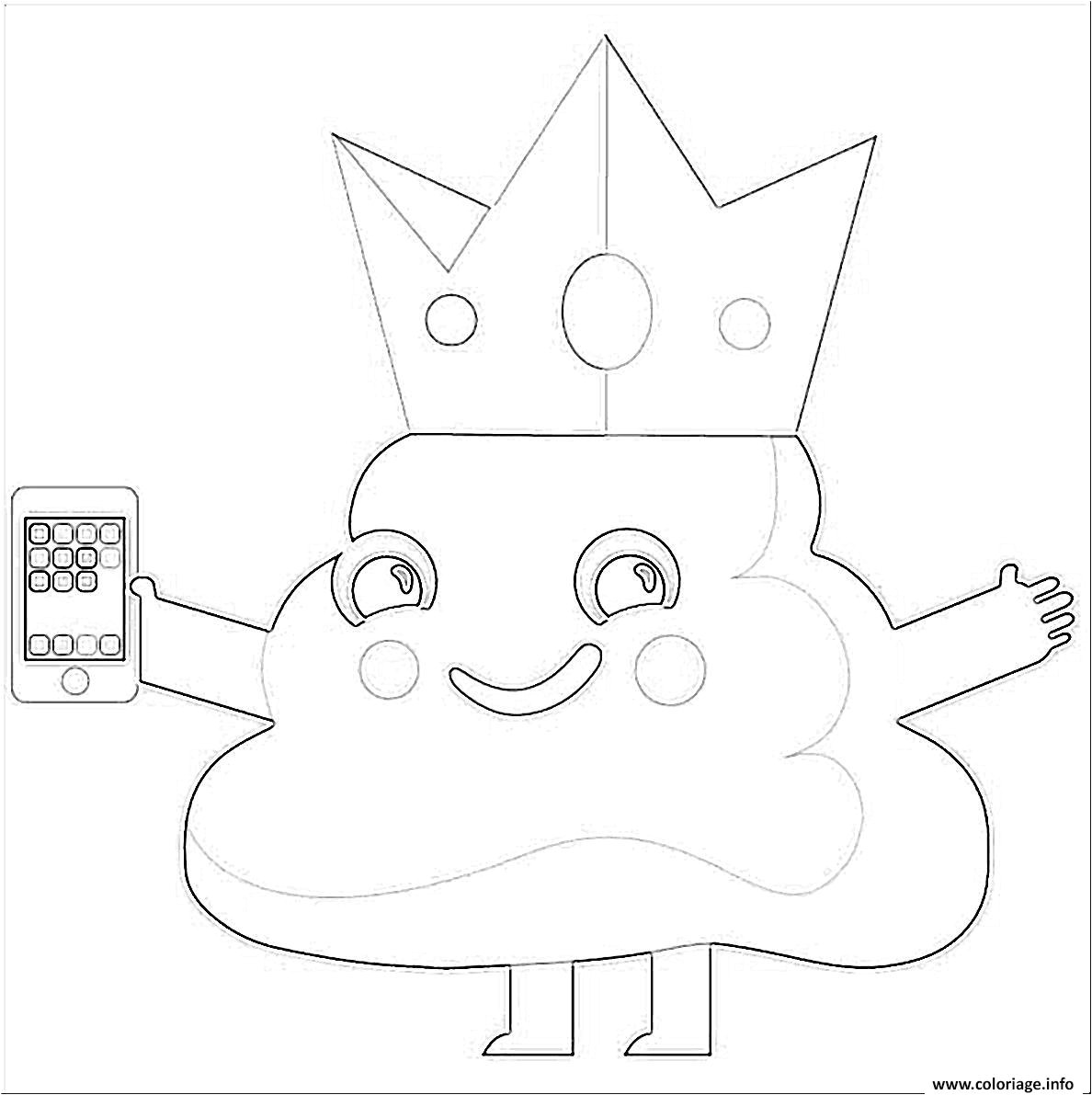Coloriage Caca Emoji Coloriage Caca Emoji King Phone Dessin