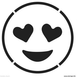 Coloriage Caca Emoji Coloriage Laughing Face Emoji Black and White Smiling Face with Hear