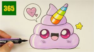 Coloriage Caca Kawaii Ment Dessiner Un Emoji Crotte Licorne Kawaii Dessiner Emoji