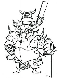 Coloriage Clash Royale A Imprimer Gratuit Coloriages Clash Royale Coloriage Clans Valkyrie Pekka