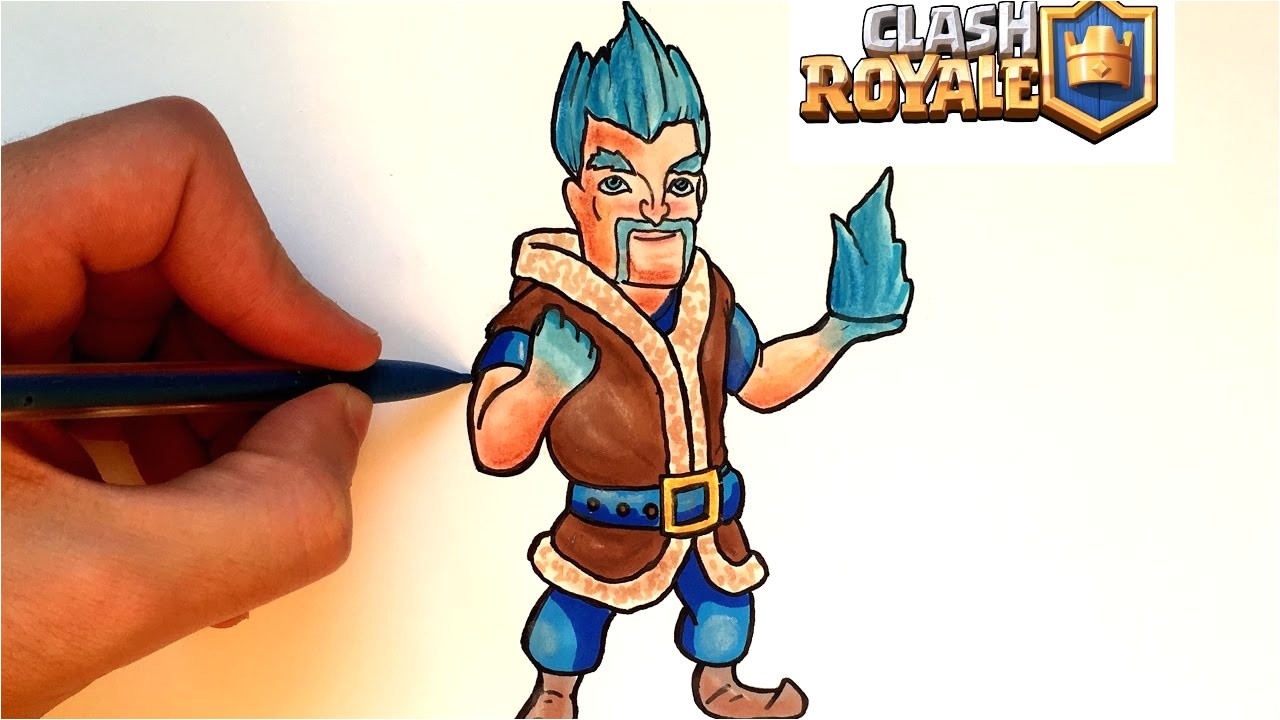 Coloriage Clash Royale Electro sorcier Dessin sorcier De Glace Clash Royale