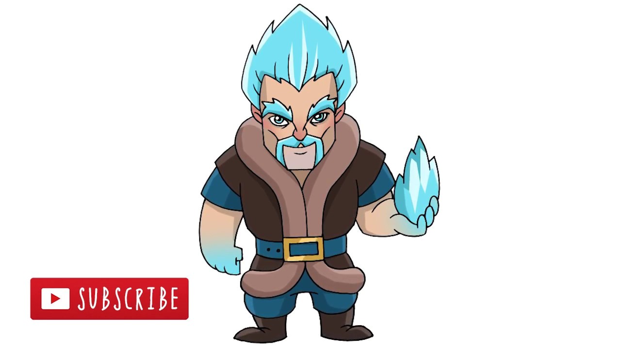 Coloriage Clash Royale Electro sorcier Ment Dessiner Le sorcier De Glace Clash Royale