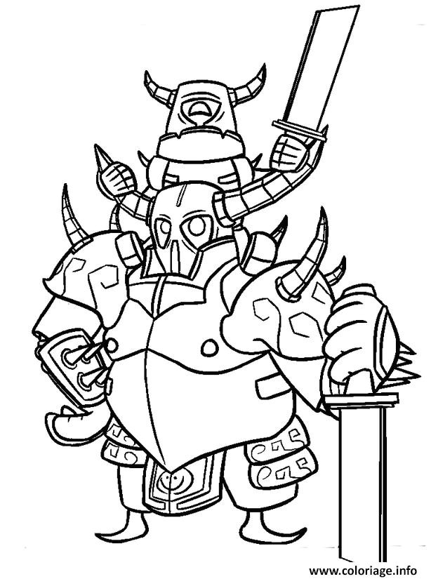 Coloriage Clash Royale Legendaire Coloriage Clash Royale Pekka Clash Clans Dessin
