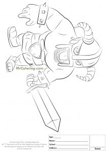 Coloriage Clash Royale Princesse Free Printable Clash Of Clans Barbarian Coloring Pages 2