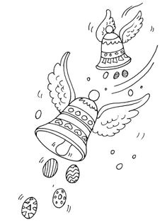 Coloriage Cloche De Paques à Imprimer Gratuit Cloche De P¢ques   Colorier …