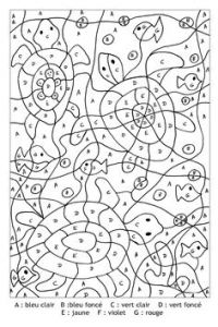 Coloriage Codé Boucle D or Coloriage Numéroté Additionner Les Chiffres Pour Découvrir Un Signe