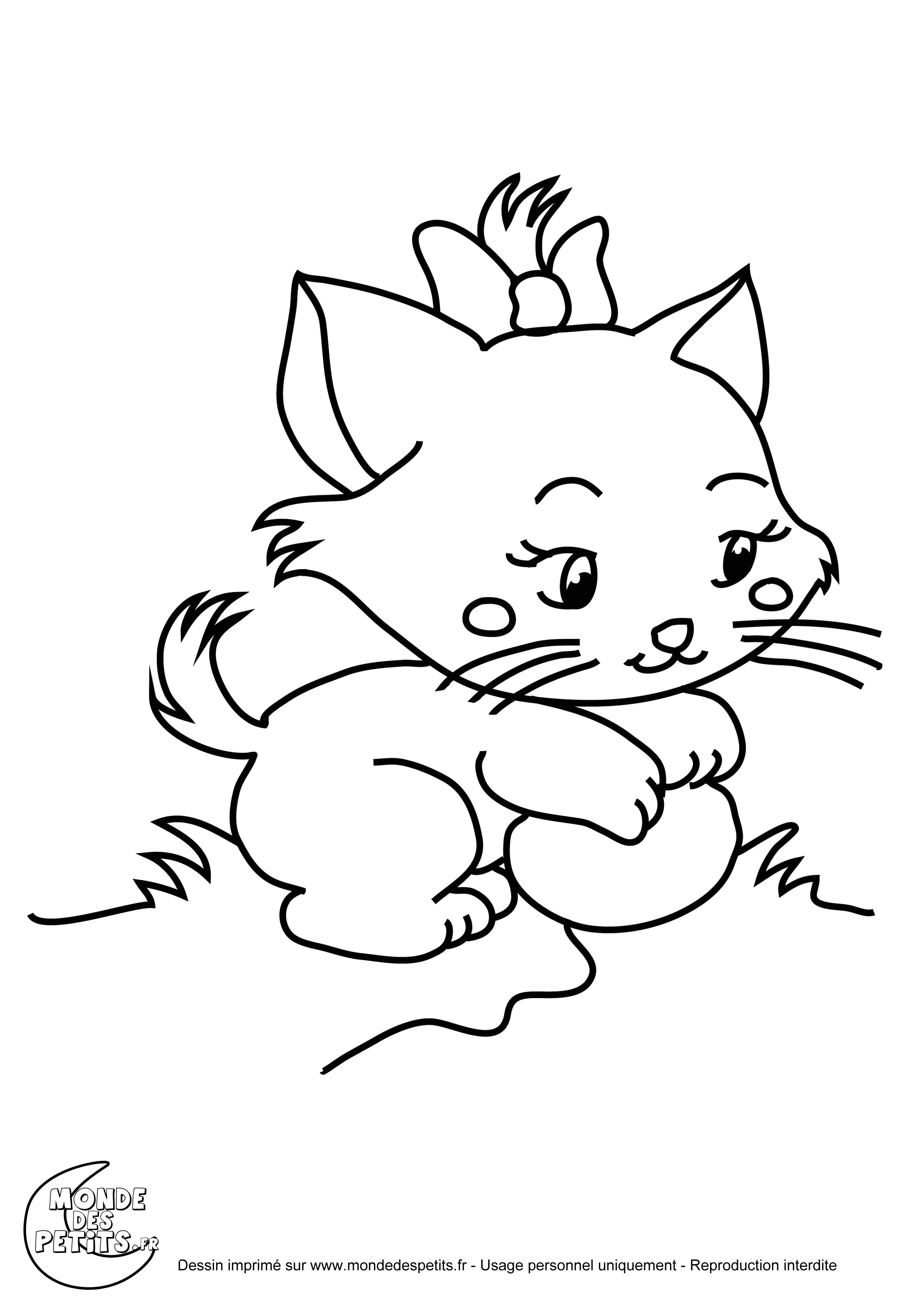 Coloriage De Chat Trop Mignon A Imprimer Gratuit Monde Des Petits Coloriages Imprimer Coloriage Le Petit Chat Mignon