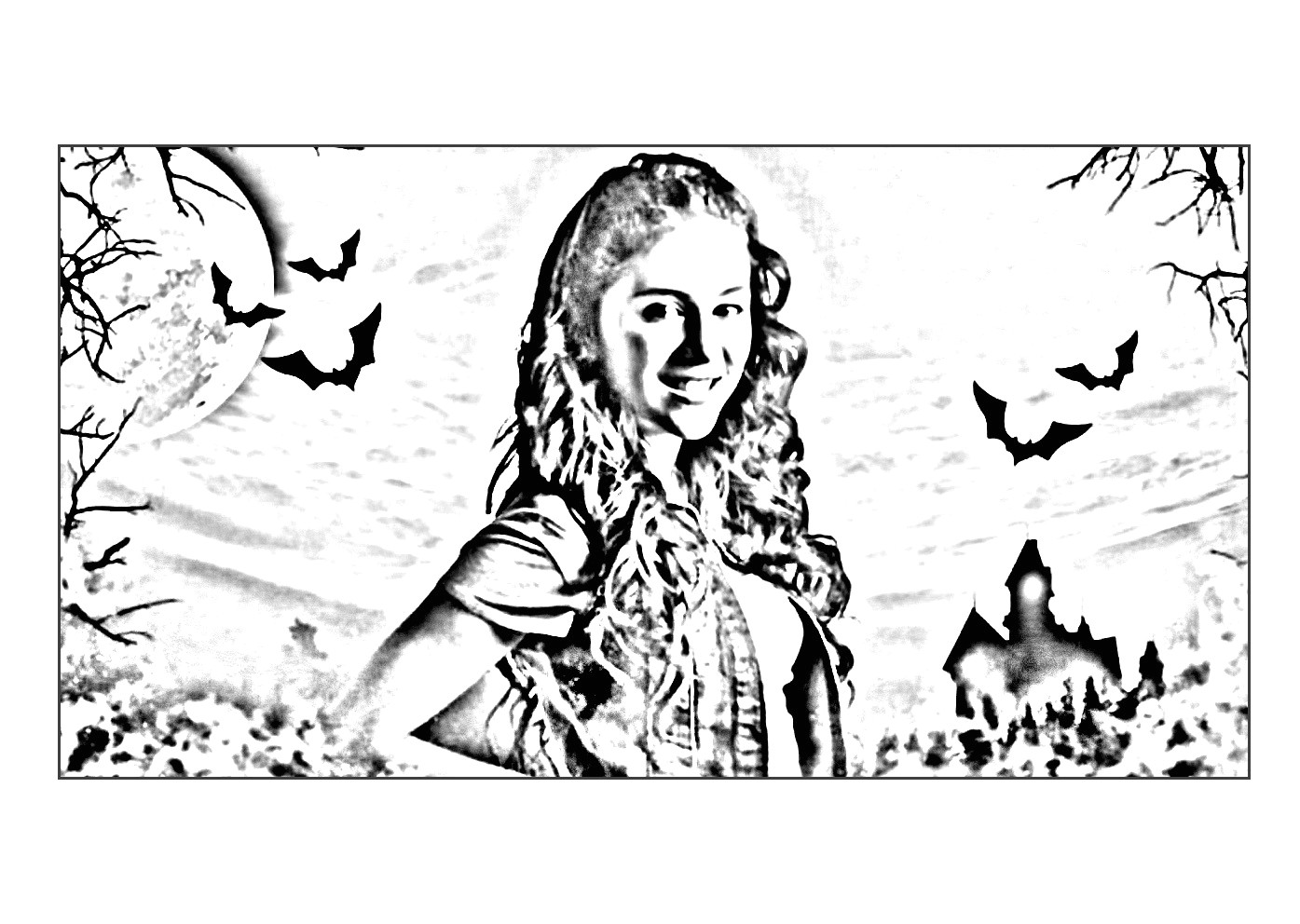Coloriage De Chica Vampiro Daisy Et Max Chica Vampiro Daisy Devant son Chateau Coloriage Chica Vampiro