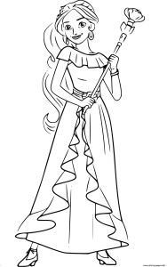 Coloriage De Elena D Avalor Exploit Princess Elena Coloring Page Kids N Fu 7745 Unknown