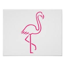 Coloriage De Flamant Rose Motif Flamant Rose 10 Cm En Flex thermocollant Rose Fluo Applique