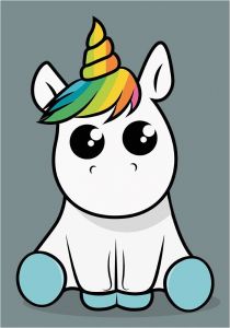 Coloriage De Licorne Kawaii Unic³rnio Roberto Pinterest