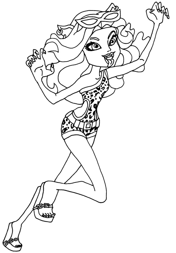 Coloriage De Monster High à Imprimer Clawdeen 154 Dessins De Coloriage Monster High   Imprimer Sur Laguerche