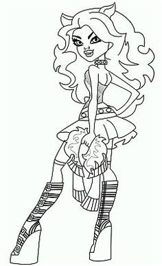 Coloriage De Monster High à Imprimer Clawdeen 22 Best Monster High Images On Pinterest
