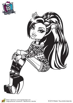 Coloriage De Monster High à Imprimer Clawdeen A Colorier Une Photo De Clawdeen Accroupie