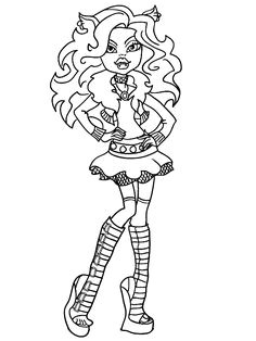 Coloriage De Monster High à Imprimer Clawdeen Coloriage Cute Wolfes Pinterest