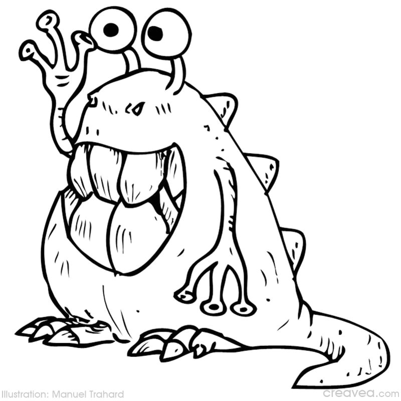 Coloriage De Monstre Et Compagnie A Imprimer Dessiner Monstre Az Coloriage