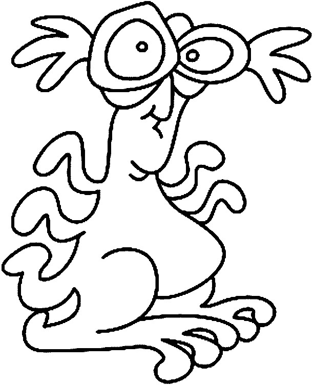 Coloriage De Monstre Et Compagnie A Imprimer Dessins De Monstres   Colorier