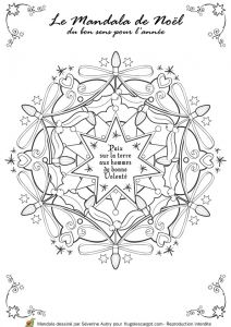 Coloriage De Noel A Imprimer Gratuit Hugo L Escargot Coloriage Mandala Noel Sur Hugolescargot
