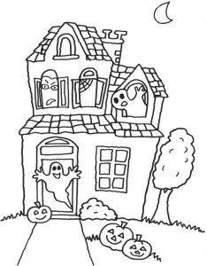 Coloriage De Samsam A Imprimer Coloriage Imprimer Maison Hantée D Halloween
