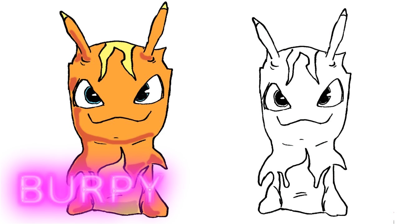 Coloriage De Slugterra En Couleur Ment Dessiner Burpy Slugterra Tutoriel