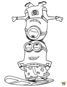 Coloriage Des Minions à Imprimer Despicable Me Coloring Pages the Girls Coloring Fun