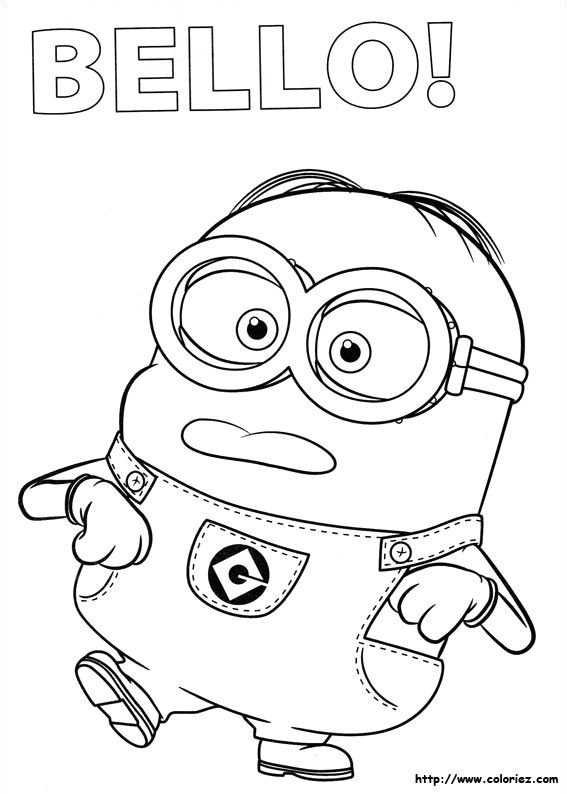 Coloriage Des Minions Gratuit Coloriage Les Minions   Colorier Dessin   Imprimer