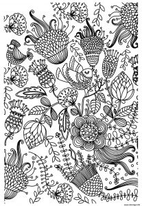 Coloriage Destressant En Ligne Coloriage Antistress Oiseaux Dessin
