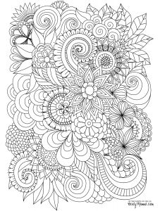 Coloriage Destressant Pour Adulte Flowers Abstract Coloring Pages Colouring Adult Detailed Advanced