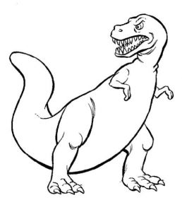 Coloriage Dinosaure Tyrannosaure Dinosaur who Has Sharp Teeth Coloring for Kids