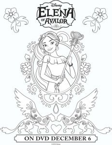 Coloriage Disney Elena D Avalor Disney Elena Of Avalor Printable Coloring Page Disney