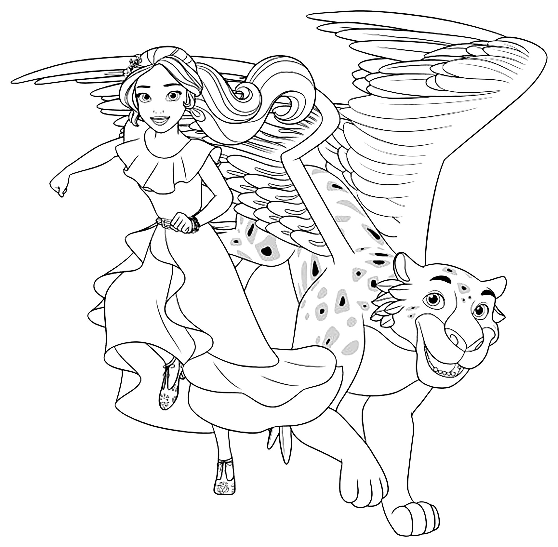 Coloriage Disney Elena D Avalor Elena Avalor to Print for Free Elena Avalor Free Printable