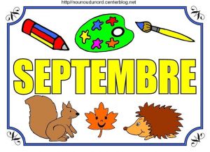 Coloriage Du Mois De Septembre Mois De Septembre   Colorier   Gommettes