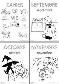 Coloriage Du Mois De Septembre Une Affiche   Colorier Chaque Mois Pour Illustrer Le Cahier De Vie