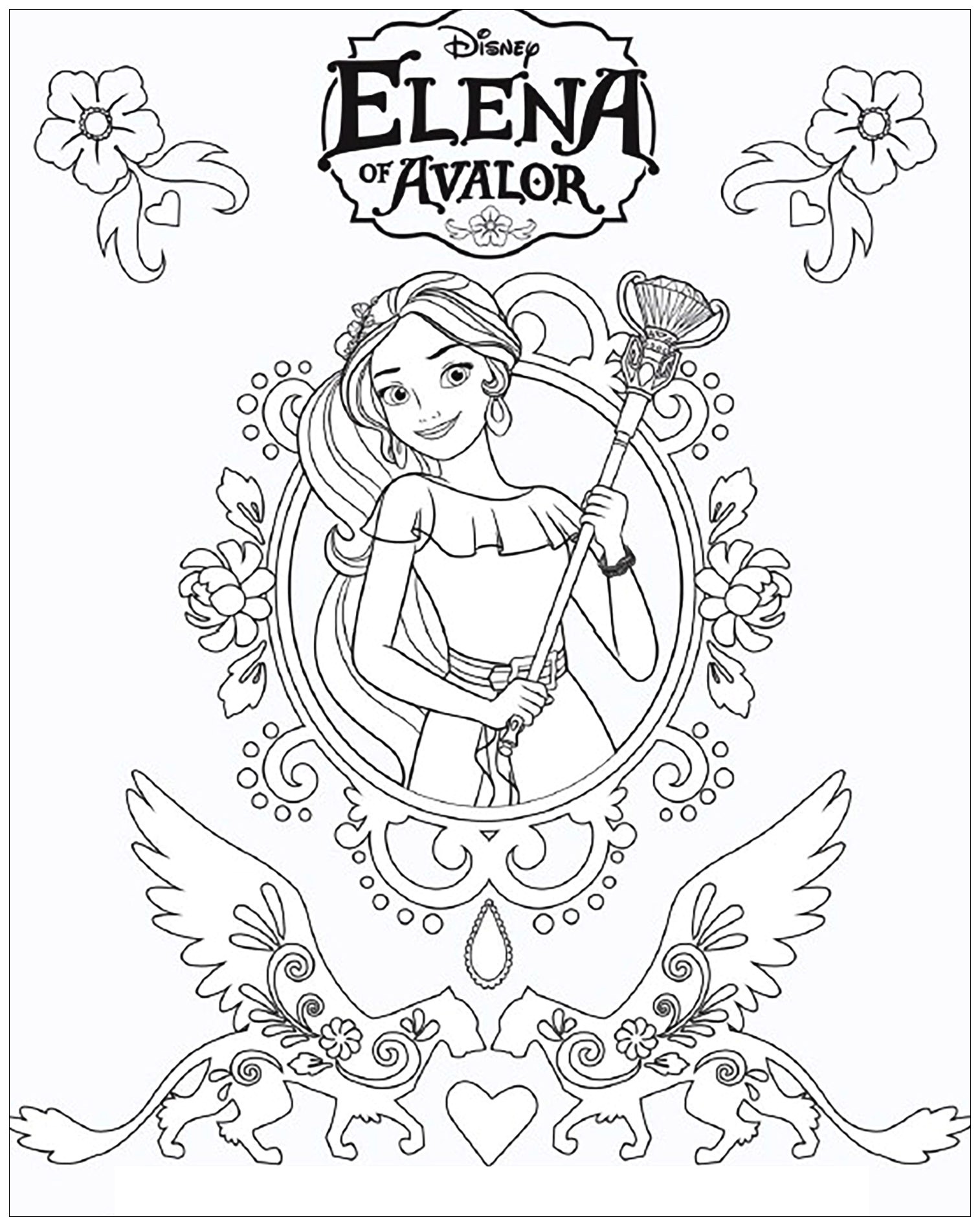 Coloriage Elena De Avalor Elena Avalor to Color for Children Elena Avalor Free Printable
